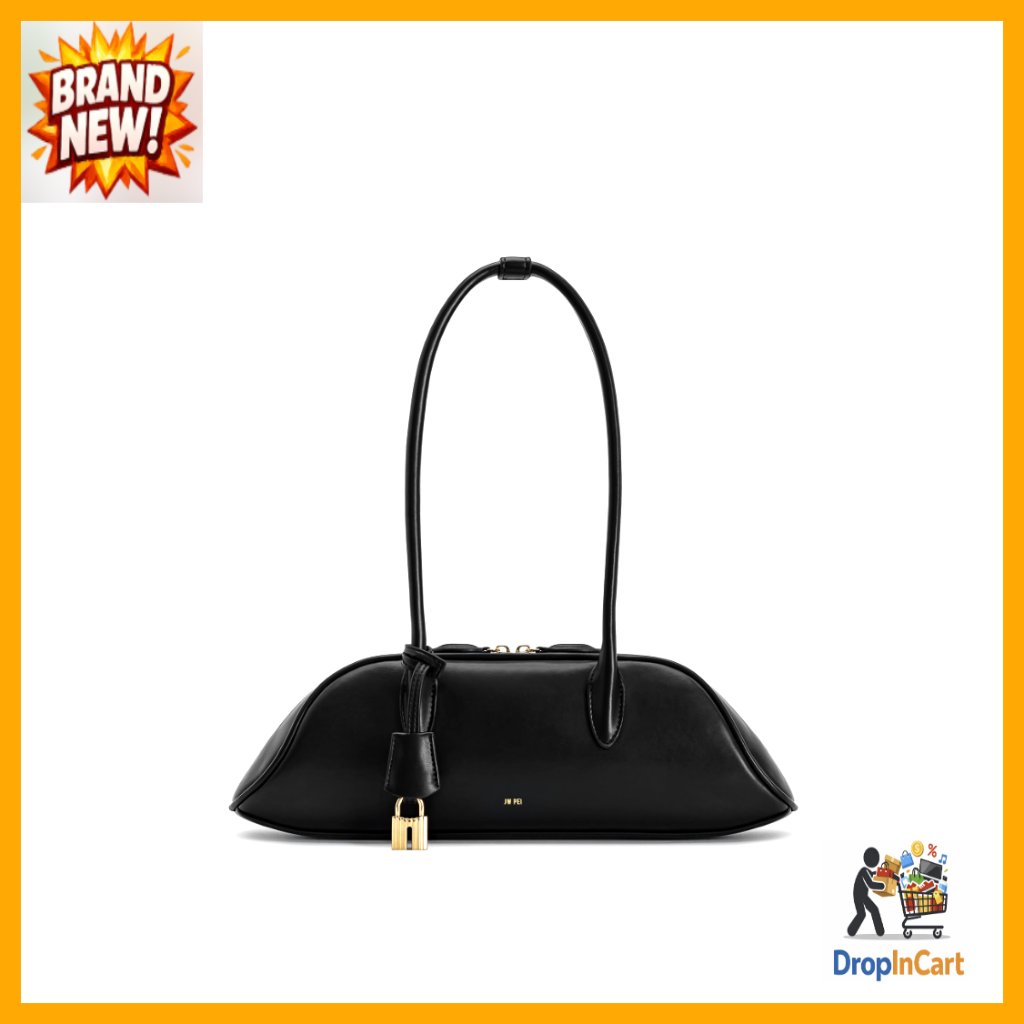 Vegan Leather Shoulder Bag Chic Minimal Modern Bucket Style Top Handle